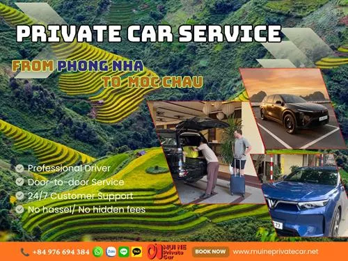 Private Car From Phong Nha To Moc Chau